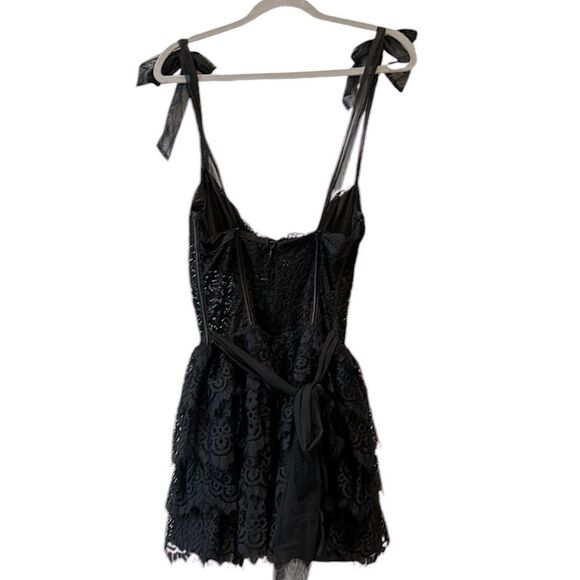 Doll’s Kill Widow NWT Wished Upon Lace Mini Ruffle Bustier Gothic Dress Small - Picture 5 of 15